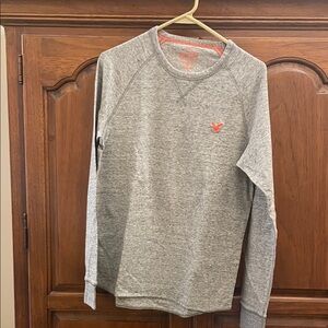 Gray Crew Neck Men's Shirt